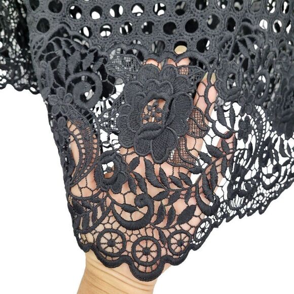 Womens Alice McCall Dress Like I Would Lace Statement Sleeve Mini Goth Blk Sz 2 - Picture 13 of 17